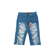 Load image into Gallery viewer, DISTRESSED CAPRI JORTS
