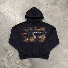Load image into Gallery viewer, AK Black Hoodie Cropped 400GSM Streetwear Graphic Y2K Unisex Cotton
