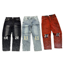 Load image into Gallery viewer, "Capri" Rhinestone Denim
